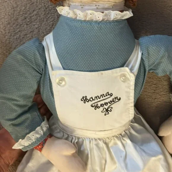 Vintage Vacuum cover sweeper doll lady Brown-hair Hanna HOOVER apron dress - Picture 5 of 5